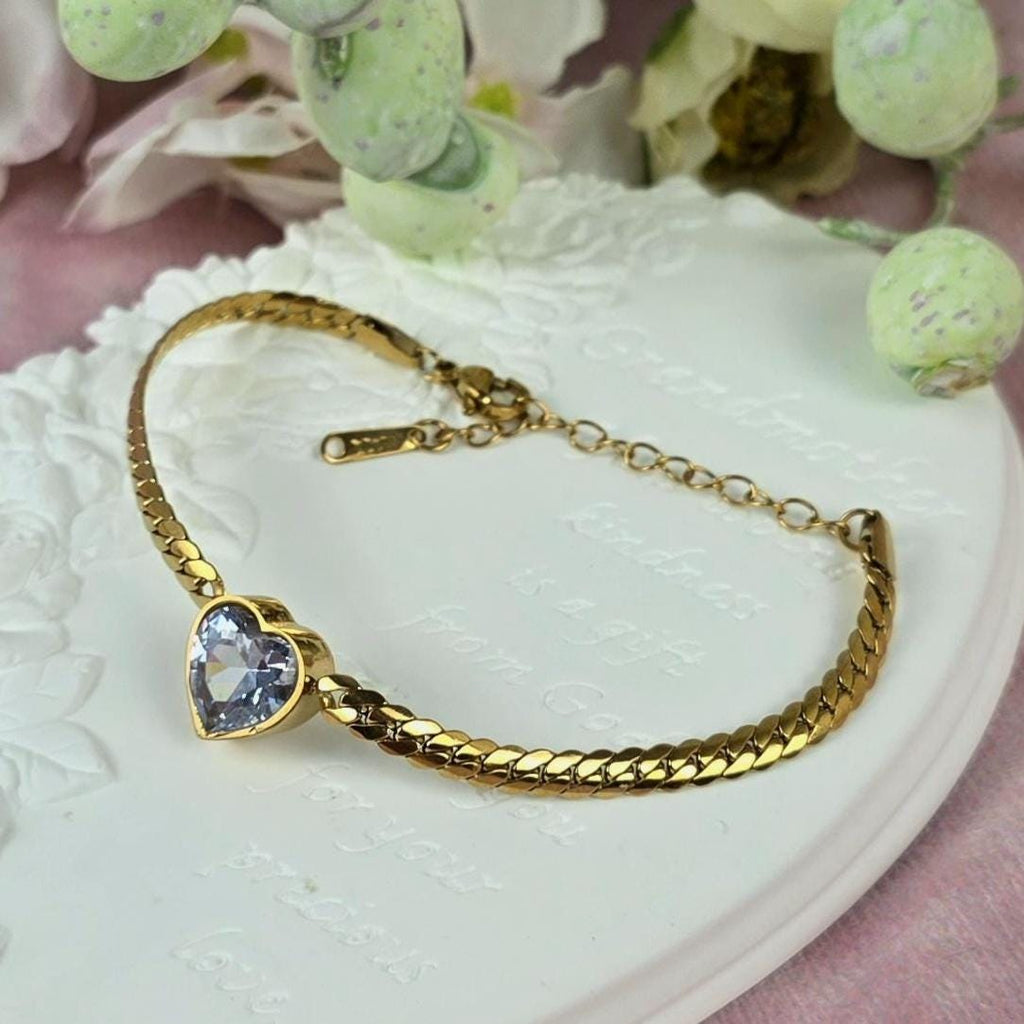 18K Gold Plated Stainless Steel Necklace Bracelet Set | Dainty Layered Jewelry, Hypoallergenic, Tarnish Resistant