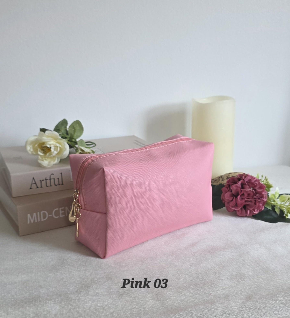 Pink Purple Cosmetic Bag, Water Resistant Travel Toiletry Pouch, Trendy Organizer