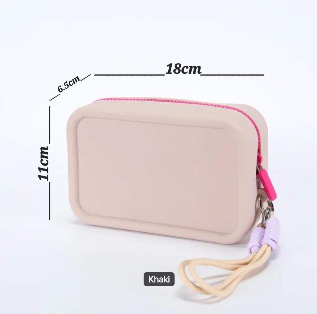 Waterproof Silicone Makeup Bag: Travel Toiletry Organizer Pouch, Minimalist Style