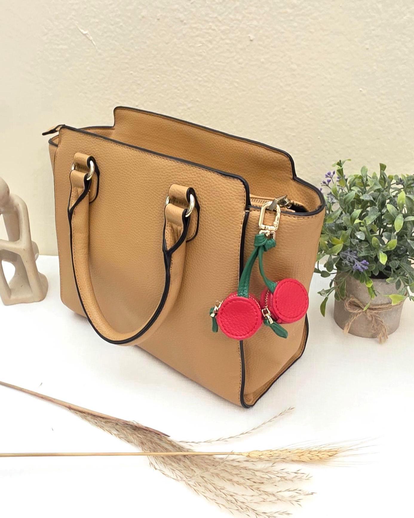 Vegan Leather Fruit Coin Purse Keychain, Mini Zipper Pouch, Kawaii Bag Charm