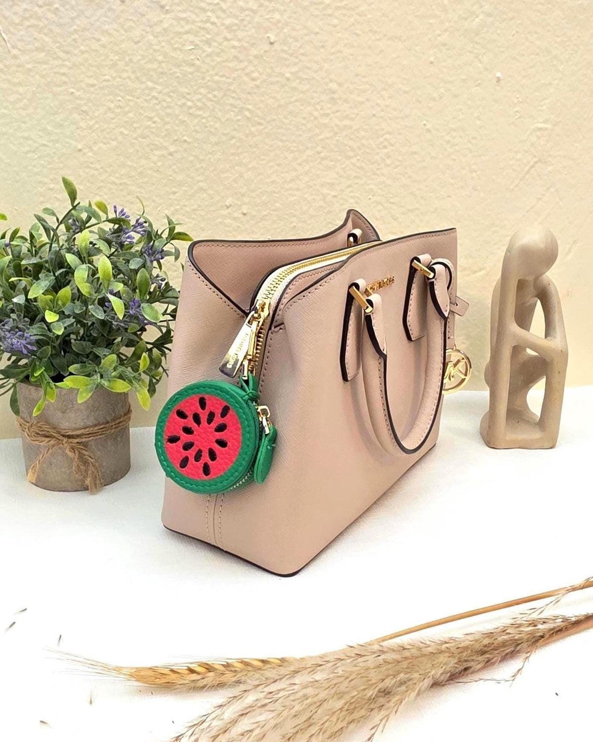 Vegan Leather Fruit Coin Purse Keychain, Mini Zipper Pouch, Kawaii Bag Charm