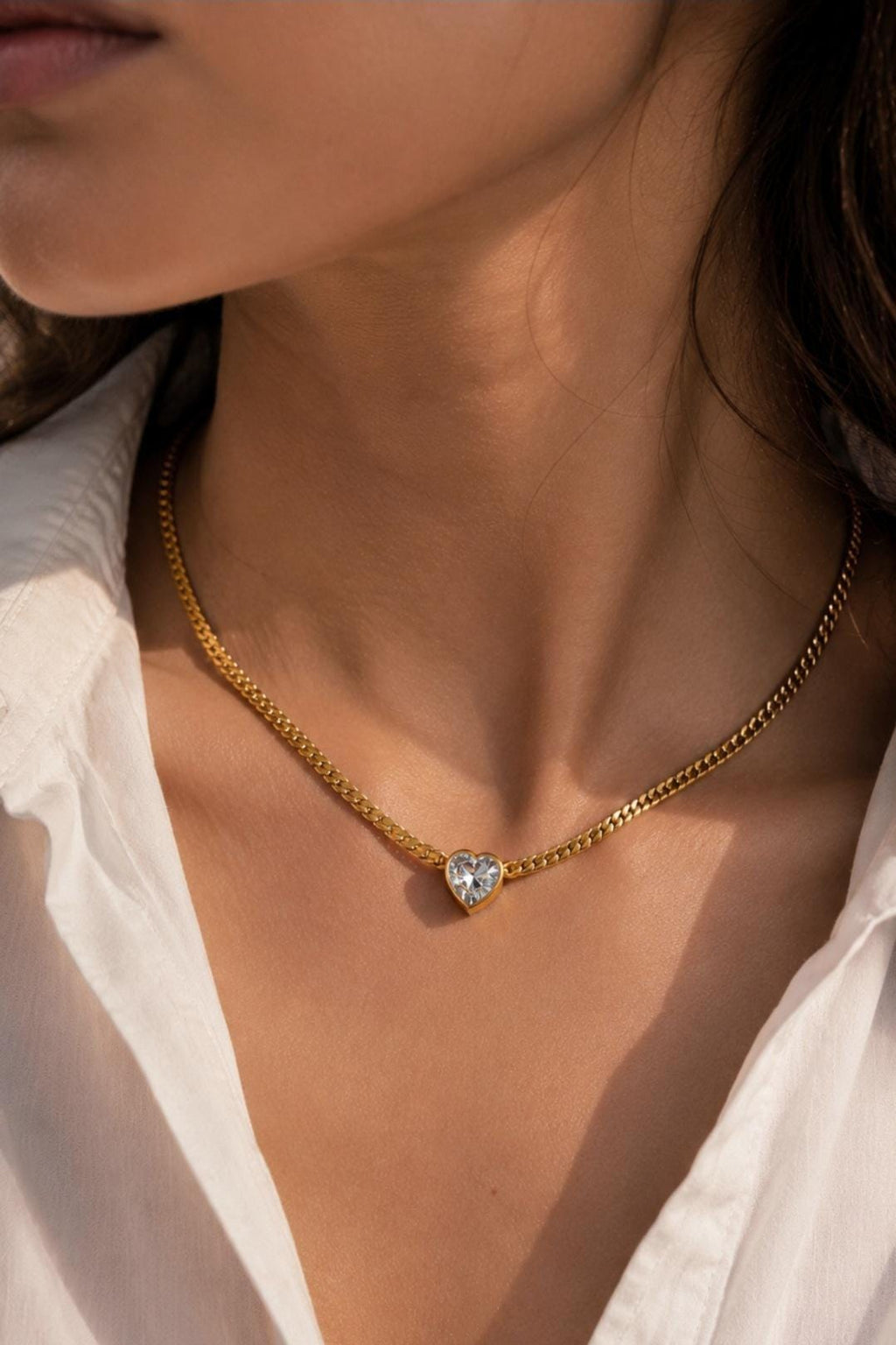 18K Gold Plated Stainless Steel Necklace Bracelet Set | Dainty Layered Jewelry, Hypoallergenic, Tarnish Resistant