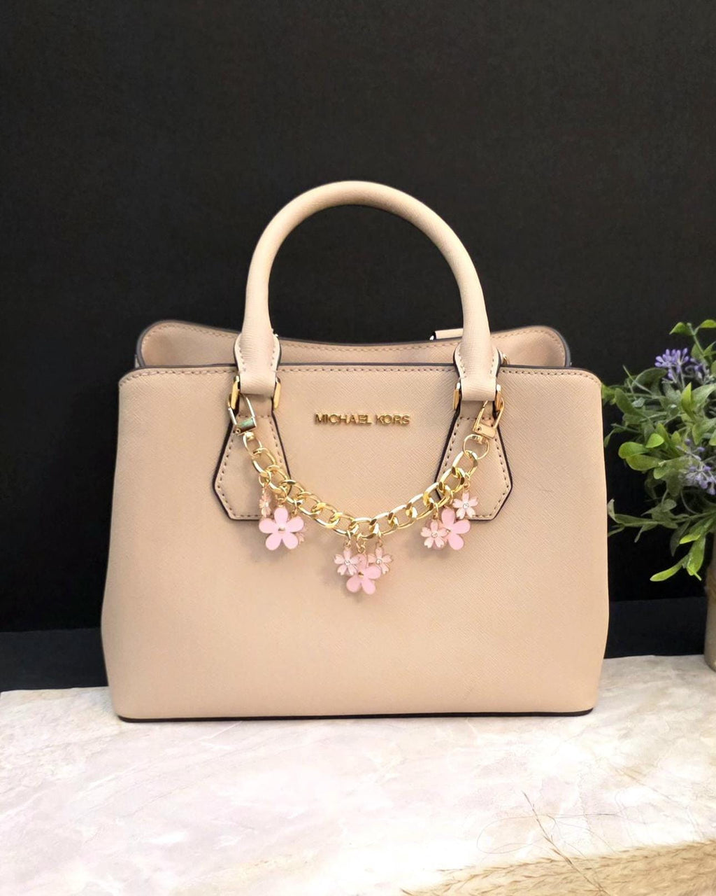 Gold Tone Cherry Bag Charm, Enamel Bow Purse Accessory, Coquette Backpack Keychain