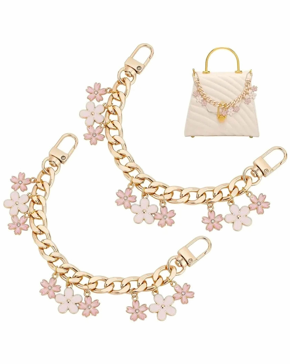 Gold Tone Cherry Bag Charm, Enamel Bow Purse Accessory, Coquette Backpack Keychain