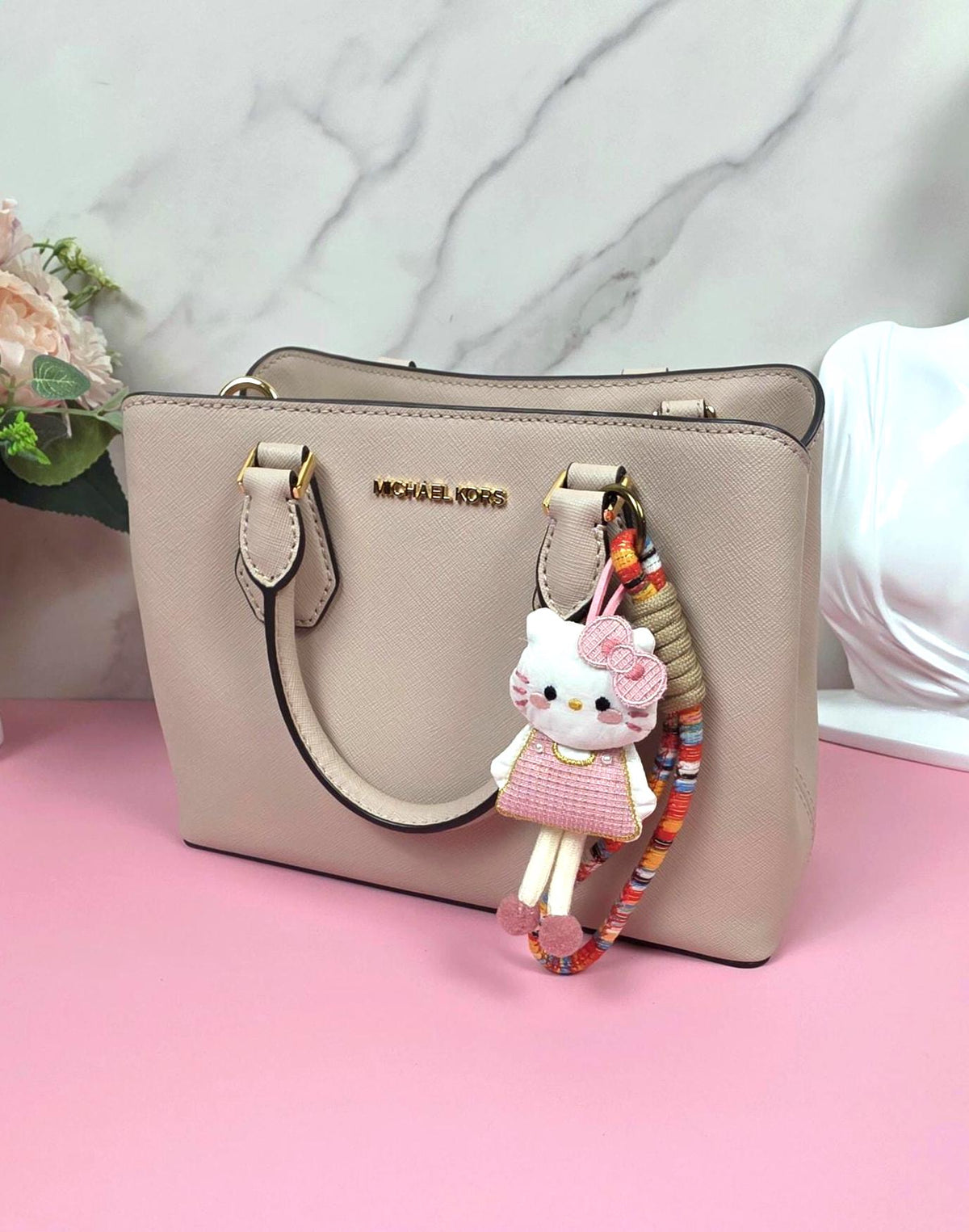 Handmade Plush Charm Keychain, Whimsical Character Bag Accessory, Kawaii keyring