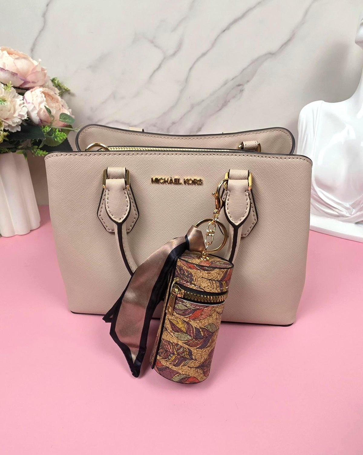 Ethnic Coin Purse Keychain, Vegan Leather Coin Pouch, Zipper Wallet Charm, AirPods Case, Purse Accessory, Gift for Women