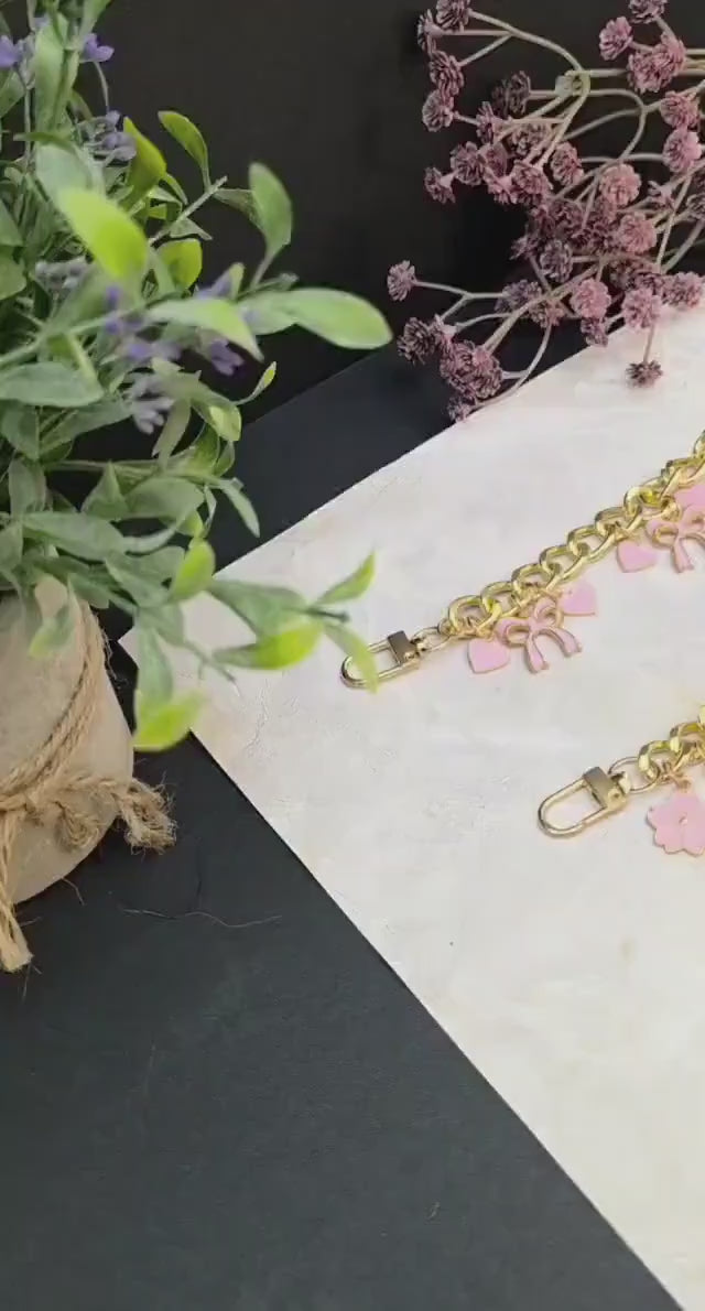 Gold Tone Coquette  Bag Charm